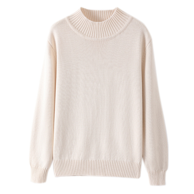 七针加厚男士纯棉针织衫半高领套头保暖毛衣2025冬季新款男装打底