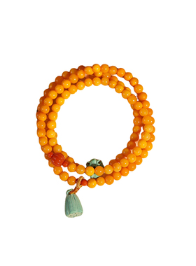 七宝缘-蜜蜡祥瑞金手串