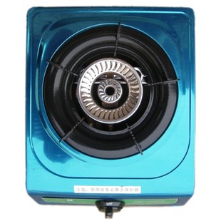 沼气灶绿百合家用台式单眼灶加厚不锈钢面板农村粪便沼气专用炉头