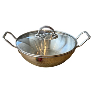 超实用型18/10不锈钢双耳奶锅煎炒煮多用锅小汤锅20-24cm