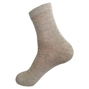 哈麻双鹤纯亚麻袜子男士防臭女袜长筒纯色薄款无弹力吸汗情侣百搭