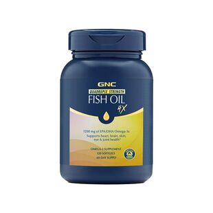 GNC健安喜铂金深海四倍鱼油120粒 omega3鱼肝油中老年成人4倍rtg
