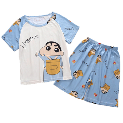 夏季儿童睡衣短袖男孩纯棉