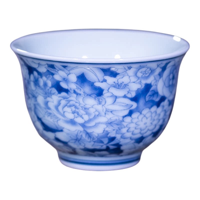 功夫茶杯陶瓷小号中号青花瓷釉下彩多款式景德镇中式薄胎青瓷60ml