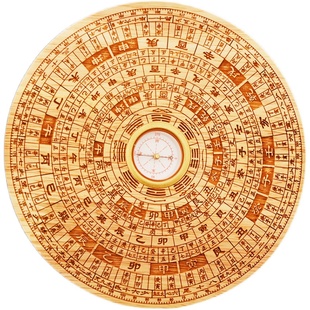 实木罗盘桃木综合盘手工高精度风水盘专业随身携带2356寸八卦罗盘