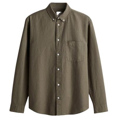 HM2025秋季新款男装时尚休闲百搭标准版型牛津纺衬衫1013956