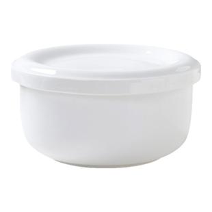 景德镇骨瓷深盘子家用菜盘骨瓷带盖窝盘保鲜碗微波炉陶瓷加深汤盘