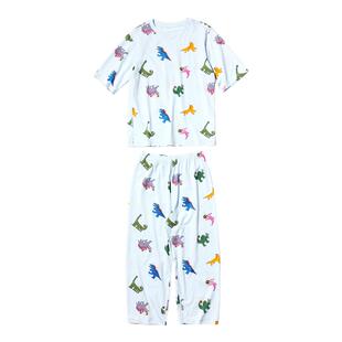 allblu幼岚【桉树皮】儿童家居服阔腿裤套装男童女童睡衣套装童装