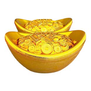 创意铜钱金元宝糖果盒新年婚庆用品工艺品摆件送礼喜糖红包储物盒