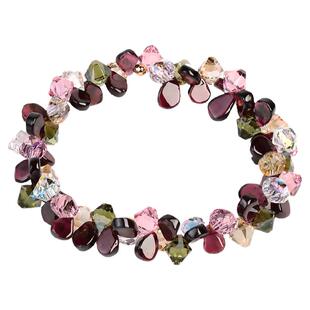 天然石榴石手链女款七彩水晶转运珠手串轻奢小众精致手饰2025新款