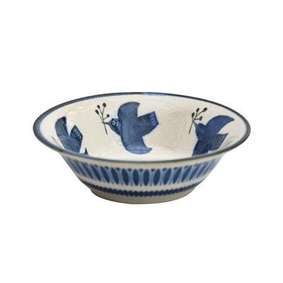 美浓烧kukka盘子复古印花马克杯