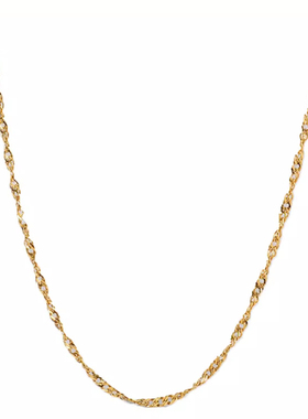 金店同款钛钢不褪色麻花锁骨链