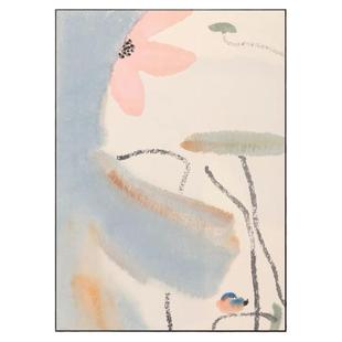 旧岛的诗 荷花 大尺寸新中式水墨装饰画茶楼书房玄关挂画 陈家泠