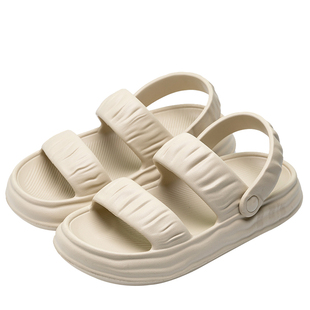 外穿拖鞋女款夏季2025新款室内居家防滑踩屎感带后跟旅行沙滩凉鞋