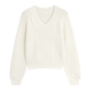 IEF/爱依服2025年秋冬新款宽松毛衣女时尚V领显瘦毛针织衫上衣