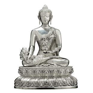精工白铜《莲花生》《黄财神》《释迦牟尼》《文殊》桌面铜佛像