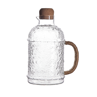 麻绳玻璃冷水壶凉白开水杯耐高温家用凉水壶杯子套装泡茶壶大容量