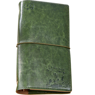 拾光新款A6手帐本复古皮质封面耐磨抗造文艺萌物集系列卡通笔记本学生党手帐er