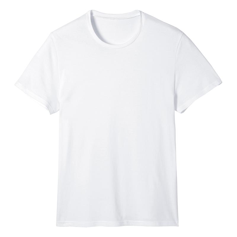 迪卡侬短袖t恤白色打底衫男内搭透气半袖纯色上衣体恤衫55253SAT3