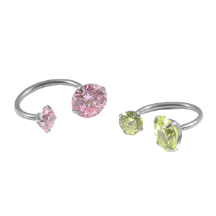 钛合金耳钉马蹄环内螺旋双耳洞医用材质养耳洞睡觉免摘爆闪耳骨钉