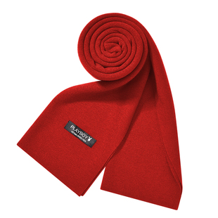 花花公子纯羊毛围巾男女士本命年马年大红色披肩送家人长辈礼盒装