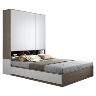 榻榻米衣柜床一体小户型省空间多功能卧室储物带书桌踏踏米儿童床