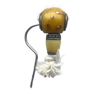 驼骨阿呆三通藏式文玩佛珠手工配件半血光面佛塔咒点钉珠三通隔珠