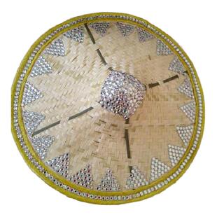 民族大学尖舞者月下青禾舞蹈服装头饰艺考定制花腰傣族斗笠帽可咬