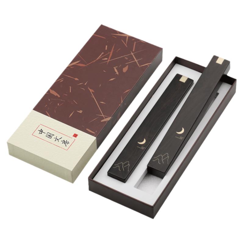 红木压书器黄铜古风文房刻字镇纸