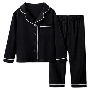 儿童夏季薄款家居服套装男女孩睡衣空调服宝宝长袖春秋季2026新款