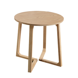 出租房卧室小型床边沙发桌子阳台小圆桌边几转角实木茶几边柜角几