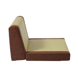 绘家日式草编榻榻米凳子无腿椅和式椅和室椅茶椅靠背席地地台座椅