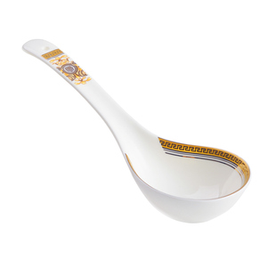 家用骨瓷大汤勺欧式大号盛汤勺子家用汤匙大调羹陶瓷餐具圆稀饭勺