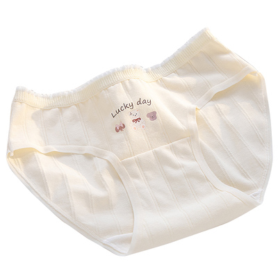 2025新款A类婴儿棉内裤女中腰抗菌加长裆透气学生三角裤少女心