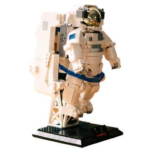 拼图拼搭航天太空人宇航员阿波罗飞船火箭登月舱拼装玩具中国积木