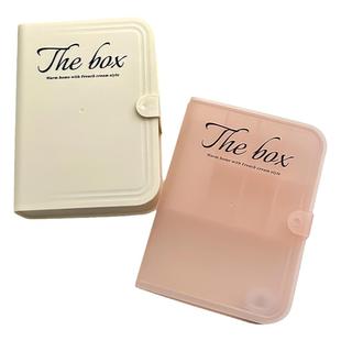 日抛美瞳收纳盒多副带盖防尘大容量创意简约隐形眼镜多分格便携盒