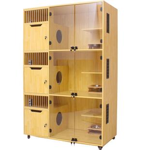 猫别墅家用猫笼子室内猫柜猫屋繁殖笼宠物店大空间寄养展示柜猫舍