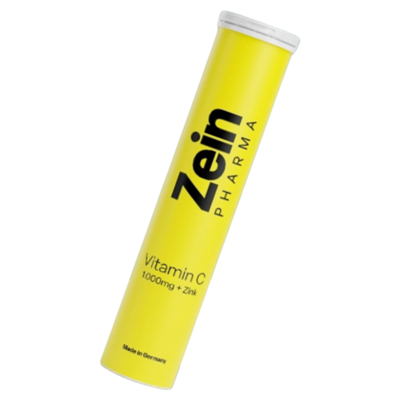 现货德国ZEIN维生素C+锌泡腾片维生素VC1000mg补锌提高免疫-力