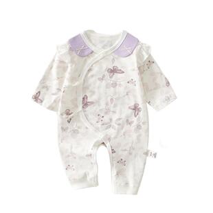 新生婴儿衣服夏薄款连体衣夏季初生宝宝长袖夏装女宝0到3个月a类6