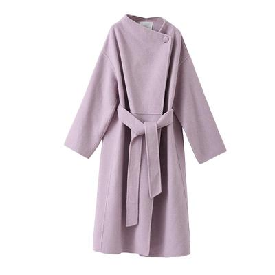 POPCHRIO驼绒双面毛呢羊毛大衣