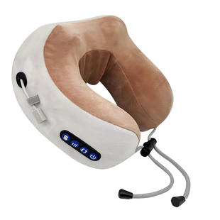 电动按摩加热U型枕颈椎头枕按摩器脖子按摩护颈神器旅行便携靠枕