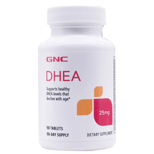 保税美国GNC青春素片25mg90粒DHEA卵巢试管男女助孕备孕促排进口