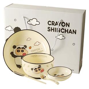 川岛屋蜡笔小新餐具套装可爱一人食陶瓷碗具碗筷礼盒生日礼物女生