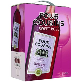 FOUR COUSINS SWEET ROSE南非四兄弟玫瑰甜红葡萄酒5升盒装 甜酒