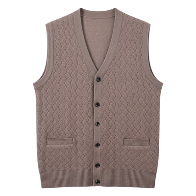 恒源祥加厚背心男士针织毛衣坎肩