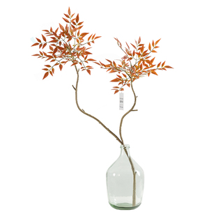 仿真植物南天竹装饰盆栽办公室客厅桌面室内盆景摆件仿生假花绿植