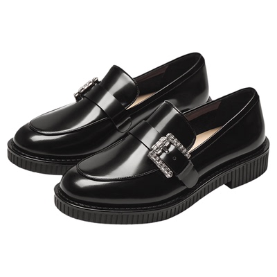 73hours羊皮白色一脚蹬乐福鞋