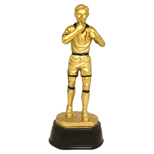 足球比赛奖杯定制优秀裁判金哨奖足球奖杯奖牌定做个性设计做字
