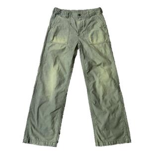 WIROTE/威络OG107秋冬雾霾青灰石磨水洗防撕裂布中高腰工装直筒裤