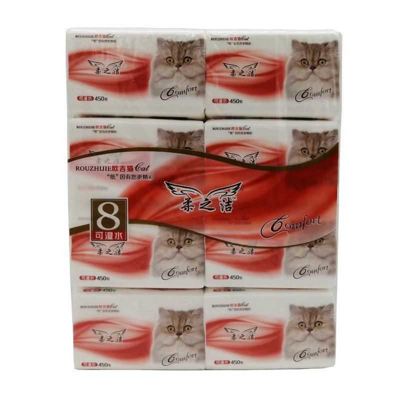 欧吉猫原木浆32包450张家用抽纸